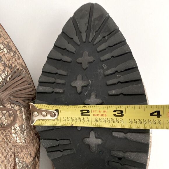 Paul Green Snakeskin Print Leather Loafers Supper Soft Preppy Academia Chic US 9 - Picture 11 of 14